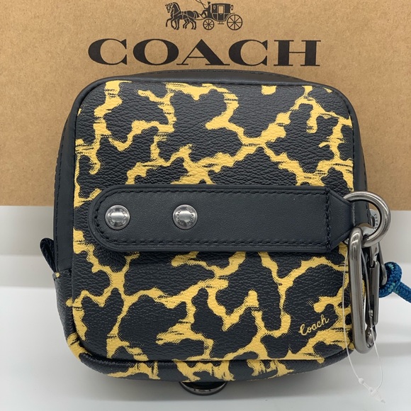 COACH SQUARE HYBRID POUCH W WAVY ANLPRINT & DUMBO - Picture 3 of 16